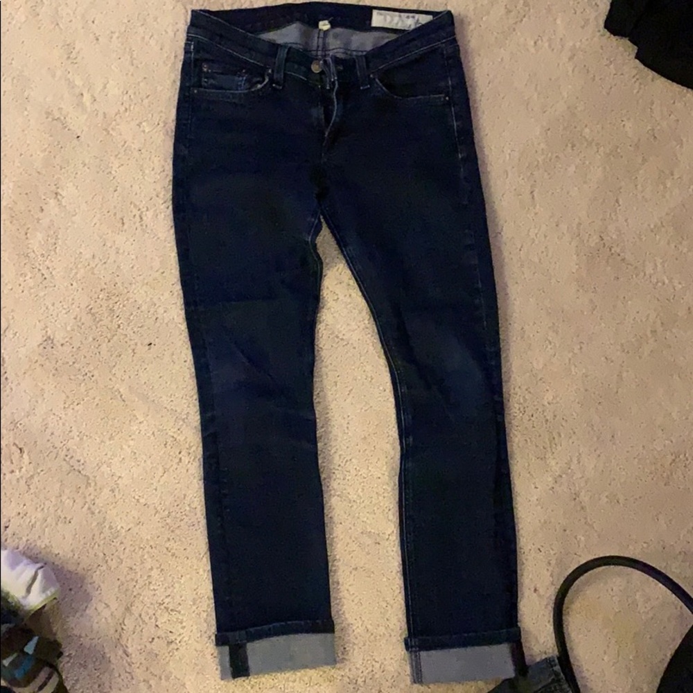 RAG & BONE dark wash pencil leg jeans